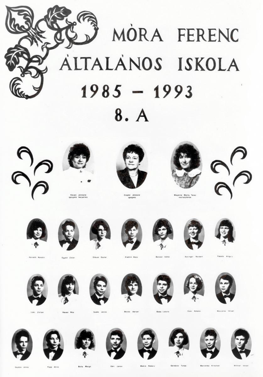 1985-1993 A osztály